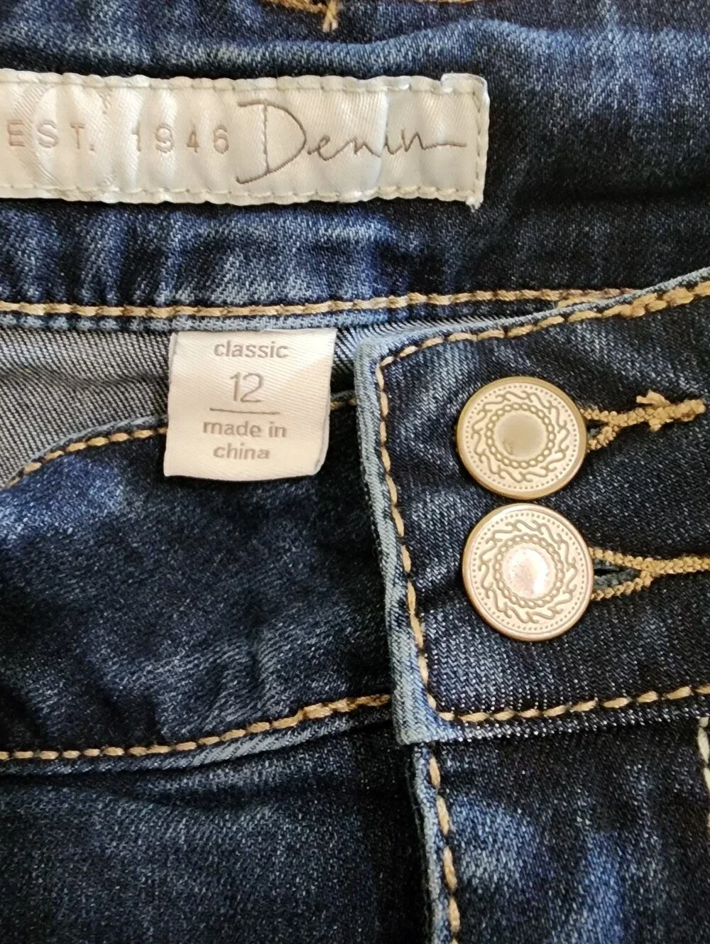 Dark Blue Denim Shorts